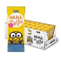 매일유업 바나나는 원래 하얗다 우유, 1개, 190ml