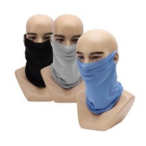 커스커즈 쿨 스카프 자외선차단 야외 토시 넥워머, 블루_스트라이프