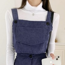 [옷자락] 여자 코듀로이 가을겨울 크롭 뷔스티에 조끼