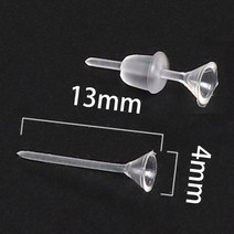 100 세트 hypoallergenic earrings 간단한 플라스틱 투명 귀 바늘 및 귀걸이 등
