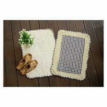 빨아쓰는 순면 퀼트 발매트 가을체크