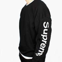 [Supreme] M~3XL 오버핏 기모맨투맨 남성 겨울 빅사이즈 티셔츠_더블사이드라인