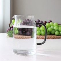 SL 내열 저그 투명 유리 물병 카페 물통 보틀 냉장고 티잔 티포트, 2-3)SL저그그레이800ml(770117)