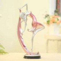춤 여아 그림 현대 발레 조각 수지 공예 인테리어 소품 데스크탑 장식 집들이 파티 생일 선물 10*22CM, A