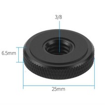 카메라거치대 스테인레스 스틸 콜드 슈 마운트 3/8-1/4 삼각대 나사 어댑터 플래시 DSLR 카메라 케이지 리그 모니터 비디오 라이트, 본상품_Black Nut, 05 Black Nut