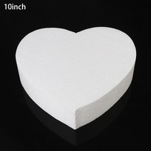 생크림 클레이 모형 케이크 4/6/8 인치 파티 DIY 폼 금형 Sugarcraft 더미 패트리스 모델 폴리스티렌 스티로폼 라운드 주방 액세서리, Heart 10inch