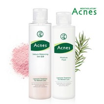 [아크네스] [공식] 기초 2종 2.0(세범밸런싱스킨+모이스처 플루이드), 상세 설명 참조