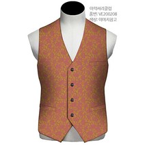 이럭셔리클럽 꽃 무늬 베스트 맞춤 조끼 VE200208