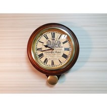 제우스갤러리 브라운 로럴 라이언 고급 엔틱 원목 원형 추시계 벽걸이 레트로 빈티지 저소음 수입 벽시계, 싱세페이지참고
