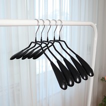 씨인크 논슬립 어깨뿔방지 옷걸이, 남성 상의 코팅 옷걸이 블랙, 50개