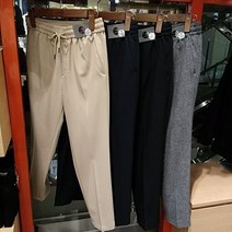 리트머스 간절기 찰랑 8부 테이퍼드핏 밴딩 슬랙스 팬츠 긴바지 L781