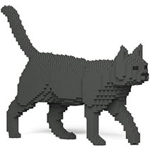 [제카] 고등어 태비 (연한색) - 프리미엄 고양이 블럭 - JEKCA, 4. 앉은 고등어 태비 (연한색)