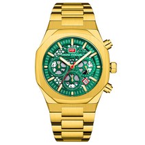 미니포커스 남성 메탈밴드 크로노 손목시계 MF0411G02