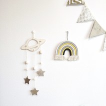 구름 행성 남자아이방꾸미기 우드모빌 남아방인테리어 아기 신생아(DIY), 행성(골드별)