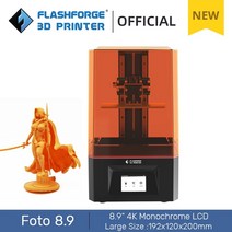 3D프린터 가정용 저온 레이저 프린터 레진 펜 필라멘트 flashforge foto 8.9 인치 3d 4k 흑백 lcd uv 수지 3d 인쇄 고속 대형 sla 3d 터치 스크린