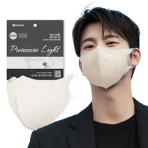 시노텍스 시크 소형 귀편하고 숨쉬기편한 프리미엄 ePTFE 필터마스크, 1매, 50개, 순수아이보리