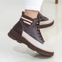 제이슈 소가죽 보온내피 로빈 니트 스니커즈 4cm