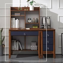 라움가구 치이즈 원목 2400 2인 책상 (B형)/학생가구/편수책상/미소비즈/컴퓨터책상/책꽂이/책꽂이세트/미아트/양수책상, 네이비