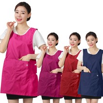 앞치마 부녀회 간병 요양보호사 큰주머니 시장 AE211, AE211 곤색M_꽃X