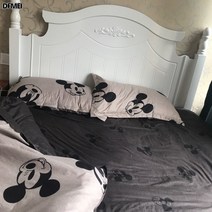 DFMEI 미키 4종 세트 이불 2인용 침대 시트 숙소 1인 3종 세트