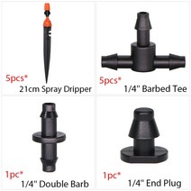 점적 관수 연결 호스 마이크로 미스트 스프레이 냉각 시스템 4 7mm 정원 물방울 관개 키트 티 커넥터가 있는 자동 급수 스프링클러 드리퍼100792, N
