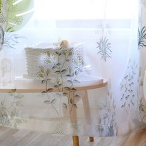 3중방한커튼 패딩커튼 누빔커튼 jcyh white plant linen blackout curtains for living room 현대 커튼 침실 windows ready