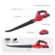 Cordless Leaf Blower 20V Electric Lithium Battery and Charger Included for &, 03 UK