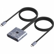 NETmate Type-C to HDMI+USB3.0 KVM 스위치/NM-TCK02/C타입/4K UHD 30Hz 지원/USB-PD 3.0 100W 고속충전 지원/선택버튼/USB 전