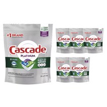 Cascade 플래티넘 프레시 향 식기세척기용 세제 21개입, 6개, 331g