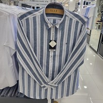 엘르옴므 린넨폴리 스트라이프