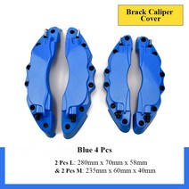 캘리퍼커버 4/2Pcs 로고 L/M/S 크기 ABS 디스크 브레이크 캘리퍼스 Bmw F20 F30 G20 f31 F34 F10 G30 F11 X3 F25 X4 I3 M3 M4 M, 01 4Pcs Blue L and M