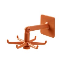 주방 후크 다목적 후크 360 도 회전 회전 랙 정리 및 보관 스푼 행거 액세서리, 1PCS-Orange