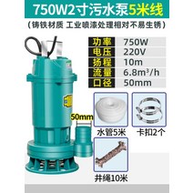 농업용 펌프 220V 펌프 가정용 양수펌프 고양정 농업용 관개용 분뇨 머드 오수펌프 배출펌프 농업용 펌프, 750W2인치 오수펌프개