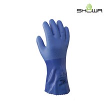 쇼와 660 내유 3중 방수 내화학 PVC 긴 장갑 실험 산업용, 쇼와 660 PVC장갑(블루 XXL)