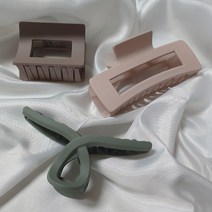 국산헤어집게핀 3종세트 무광 헤어집게핀 올림머리 단발머리 긴머리핀