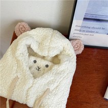 자전거방한마스크 오토바이바라클라바 스노우보드 겨울 여성 Beanies 모자 따뜻한 귀여운 곰 귀 Balaclava, 05 2 White lamb