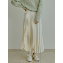 RE L Cherish pleats long skirt ivory