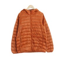 유니클로 오렌지 덕다운 경량패딩 남자 1844