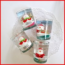 (5온즈 4개) 레드산타- 크리스마스 젤캔들 키트DIY, 블랙체리/옐로우