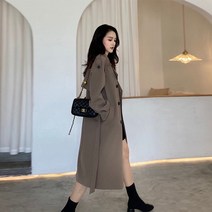 고급스러운 트렌치 코트 여성 하프 아우터 프리미엄 옥스포드 fengyi