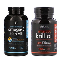 스포츠리서치 오메가3 1250mg 90젤 180젤 크릴오일, 오메가3 180소프트젤