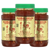 후이퐁 허이펑 삼발 올렉 그라운드 프레쉬 칠리 페이스트 소스 226G 3개