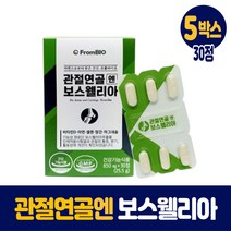 프롬바이오 관절 연골 보스웰리아 보수엘리아 보스엘리아정 보스웰니아 보스웰리스 보수웰리아 1개월 2개월 3개월 4개월 5개월 6개월분, 5박스, 30정