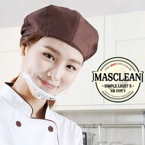 마스크린 조리용 플라스틱 투명 위생 마스크 입가리개, 5개, 1개입