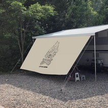 캠핑카 캠프파이어 타프스크린 모터홈사이드월 감성 카라반 어닝, 4 5M  심지6mm  카라반