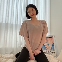 VANANA2 국내생산 찰랑찰랑 데일리/내츄럴 루즈박스반팔티