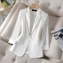 [Myshe]여성 봄여름 정장자켓 7부소매 슬림핏 자켓 Night9706EI706WT10