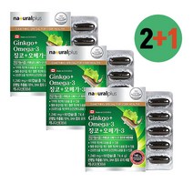 내츄럴플러스 오메가3 약국 은행잎추출물 혈행개선 효능 1240mg 6개월분, 01.3박스(6개월분)