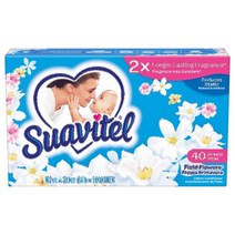 수아비텔 세탁 건조기시트 필드 플라워 40Ct Suavitel Laundry Dryer Sheets Field Flowers Scent, 1팩