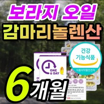 100% 보라지 오일 기름 중년 여성 여자 부모님 혈중 콜레스테롤 혈행 개선 월경 전 변화 도움 감마리놀렌산 감마리 감마니 감미리 롤렌산 놀산 놀렌산 놀래산 프로스타글란딘 영양제, 1개, 6개월 / 90캡슐x2개